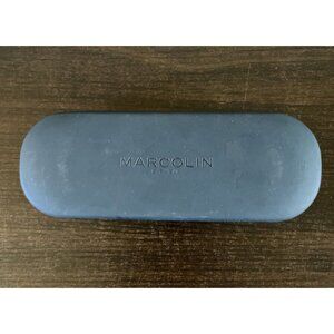 Marcolin Eyewear Blue Glasses Sunglasses Case Clam Shell Opening